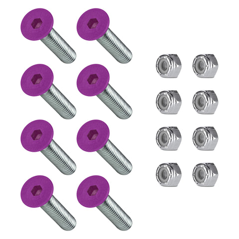 1" Allen Purple Candy Paint Mounting Hardware Set - 100 Packaged Sets