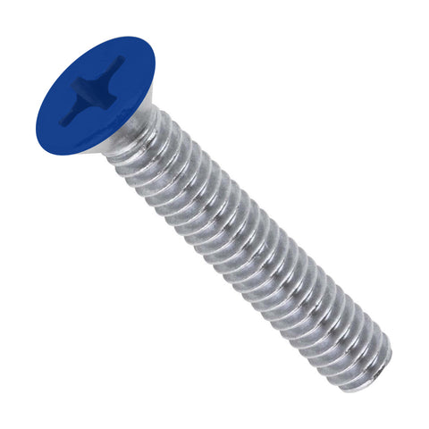 1" Royal Blue Paint Phillips Mounting Hardware 100 Pack