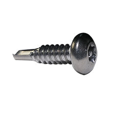 12-14 x 1 1/2 Stainless Steel Tamperproof 6 Lobe Pin-In Pan Head Self-Drilling Screw - Box of 100